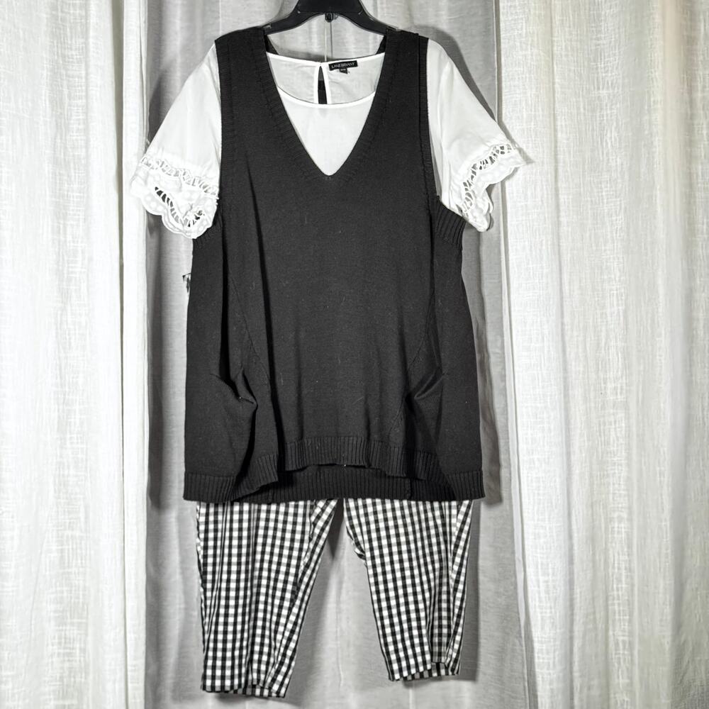 Oversized Sweater Vest Size 1X Preppy Schoolgirl Comfy - Picture 6 of 8